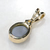 Natural Australian Opal and Diamond 18k Gold Pendant (7.5mm x 6mm) Code - PL36