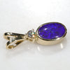 Natural Australian Boulder Opal and Diamond 18k Gold Pendant Code - PL33