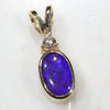 Natural Australian Boulder Opal and Diamond 18k Gold Pendant Code - PL33