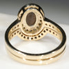 Natural Australian Solid Opal & Diamond Gold Engagement and Wedding Ring Set-  Size 7 Code- DWB4