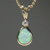 Natural Australian Boulder Opal and Diamond 18k Gold Pendant Code - PL34
