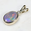 10k Gold-Natural Solid Black Opal- Natural Diamond