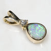 Natural Australian Boulder Opal and Diamond 18k Gold Pendant Code - PL34