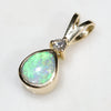 Natural Australian Boulder Opal and Diamond 18k Gold Pendant Code - PL34