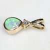Natural Australian Boulder Opal and Diamond 18k Gold Pendant Code - PL34