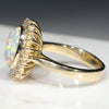 Natural Australian Solid Opal and Diamond Gold Ring - Size 7 Code - RL49