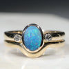 Opal Engagement and Wedding Ring Set