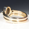 Australian Solid Opal & Diamond Gold Engagement and Wedding Ring Set - Size 7 US Code DWB3