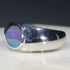 Natural Boulder Opal Mens Silver Ring -Size 9.75 Code-SM98