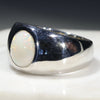 Solid Natural White Opal- Sterling Silver