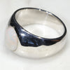 Natural Australian White Opal Mens Silver Ring -Size 11 Code-SM96