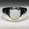 Natural Australian White Opal Mens Silver Ring -Size 10.5 Code-SM99