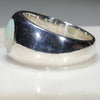 Natural Australian White Opal Mens Silver Ring -Size 10.5 Code-SM99