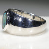 Natural Boulder Opal Mens Silver Ring -Size 8.5 Code-SM92