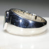 Natural Boulder Opal Mens Silver Ring -Size 8.5 Code-SM92