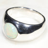 Natural Australian White Opal Mens Silver Ring -Size 10.5 Code-SM99