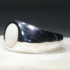 Natural Australian White Opal Mens Silver Ring -Size 10.5 Code-SM91