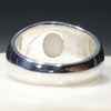 Silver Solid Opal Ring Rear View