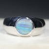 Natural Boulder Opal Mens Silver Ring -Size 8.5 Code-SM97