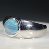 Natural Boulder Opal Mens Silver Ring -Size 8.5 Code-SM97