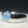 Natural Boulder Opal Mens Silver Ring -Size 8.5 Code-SM97