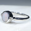 Sterling Silver -Natural Diamonds -Solid Boulder Opal
