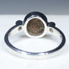 Australian Solid Boulder Opal and Diamond Silver Ring - Size 6.25 Code - RS64