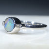 Solid Opal- Sterling Silver-Natural Diamonds