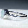 Australian Solid Boulder Opal and Diamond Silver Ring - Size 7.5 Code - RS82