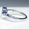 Australian Solid Boulder Opal and Diamond Silver Ring - Size 6.5 Code - RS44