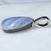 Australian Boulder Opal Silver  Pendant with Silver Chain (13mm x 7mm) Code-SD91