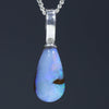 Natural Queensland Boulder Opal Silver Pendant