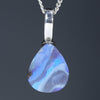 Natural Australian Boulder Opal Silver Pendant