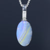 natural Australian Boulder Opal Silver Pendant