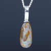 Natural Australian Boulder Opal Silver Pendant