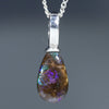 Natural Australian Matrix Opal Silver Pendant