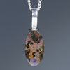 Natural Boulder Opal Silver Pendant