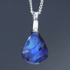 Natural Australian Boulder Opal Silver Pendant