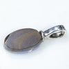 Australian Boulder Opal Silver Pendant with Silver Chain (11mm x 7mm) Code-SD105