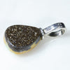 Australian Boulder Opal Silver Pendant with Silver Chain (10mm x 9mm) Code-SD69