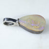Silver Solid  Opal Pendant Side View