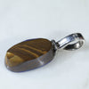 Silver Solid Opal Pendant Rear View