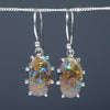 Natural Australian Boulder Matrix Opal Silver Earrings