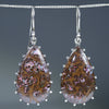 Natural Australian Boulder Matrix Opal Silver Earrings