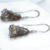 Australian Boulder Opal Matrix Silver Earrings (17mm x 12mm) Code - SE249