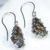 Silver Opal Earrings Side View