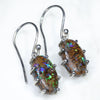 Australian Boulder Opal Matrix Silver Earrings (14mm x 7mm) Code - SEJ207