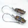 Silver Opal Earrings Side View
