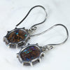 Silver Opal Earrings Rear View