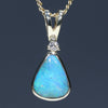 Australian Boulder Opal Gold and Diamond Pendant
